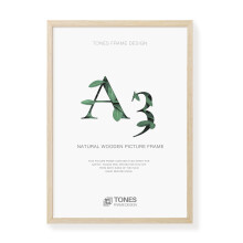 TONES FRAME DESIGN A3 Photo Frame, 29.7 x 41.9 cm, Wooden Picture Frame with Oak Veneer and Shatter-Resistant Plexiglass, Wall Frame for Portrait or