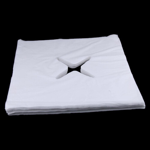 200 Pack Disposable Face Cradle Covers Soft Nonwoven Massage Table Headrest Sheets for Spa Salon 2