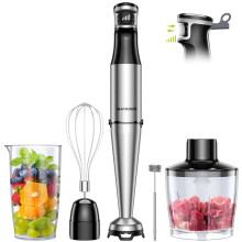 SHARDOR Hand Blender, Soft Start Variable Speed 5 In 1 Stick Blenders For Kitchen 1100w Scratch Resistant Immersion Blender With Whisk, Milk Frother,