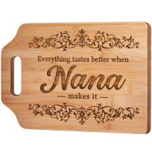 Giftasy Nana Gifts, Nana Birthday Gifts, Unique Handmade Engraved Cutting Board, Kitchen Gifts for Nana from Grandchildren, Presents for Nana on