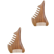 2pcs Wooden Scalp Massager Comb and Detangling Hair Brush Anti Static Eco Friendly for Women and Men