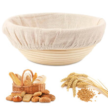 Bread Proofing Basket, Banneton Basket Sourdough Proofing Baskets, Proofing Bowls with Liners for Professional and Home Bakers(9 inch,Round)