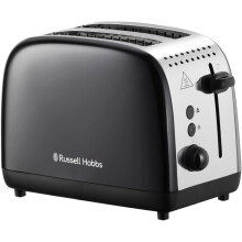 Russell Hobbs 2 Slice Lift & Look Toaster (Longer slots, 6 Browning levels, Defrost/Reheat/Cancel function, Removable Crumb Tray, 1670W, Black &