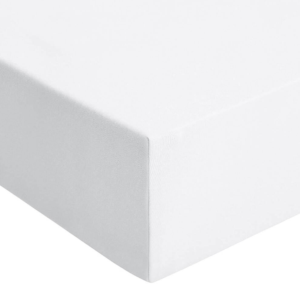 Ruikasi Superking Fitted Sheet Deep - Bottom Sheet For Super Kingsize Bed With 40Cm 16 Inches Extra Deep Sided Pocket, Soft Microfiber Bedsheet White