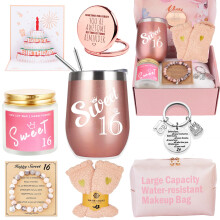 Awfrky 16th Birthday Gifts Girl, Happy Sweet 16 Gifts for Girls Best Friends Female Daughter Sister Her Girlfriend Coworker Bestie Birthday Unique