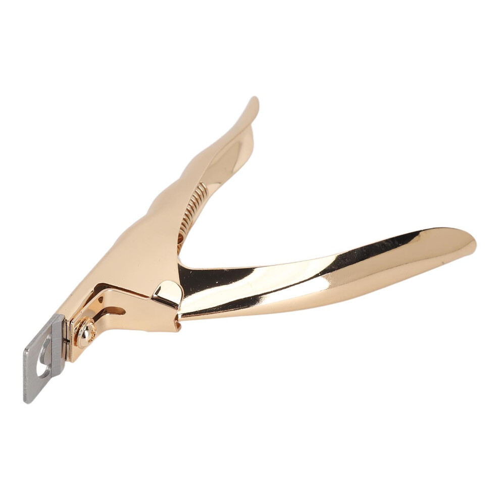 Nail Tip Cutter and Scissors Stainless Steel Gold with Precise Length Control for Acrylic Nails