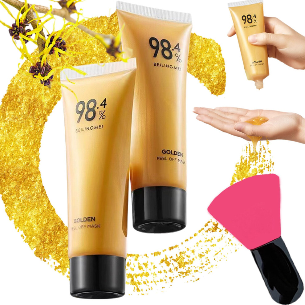 Gold Peel Off Face Mask 2Pcs Antiwrinkle Deep Cleansing Foil Facial Mask For All Skin Types