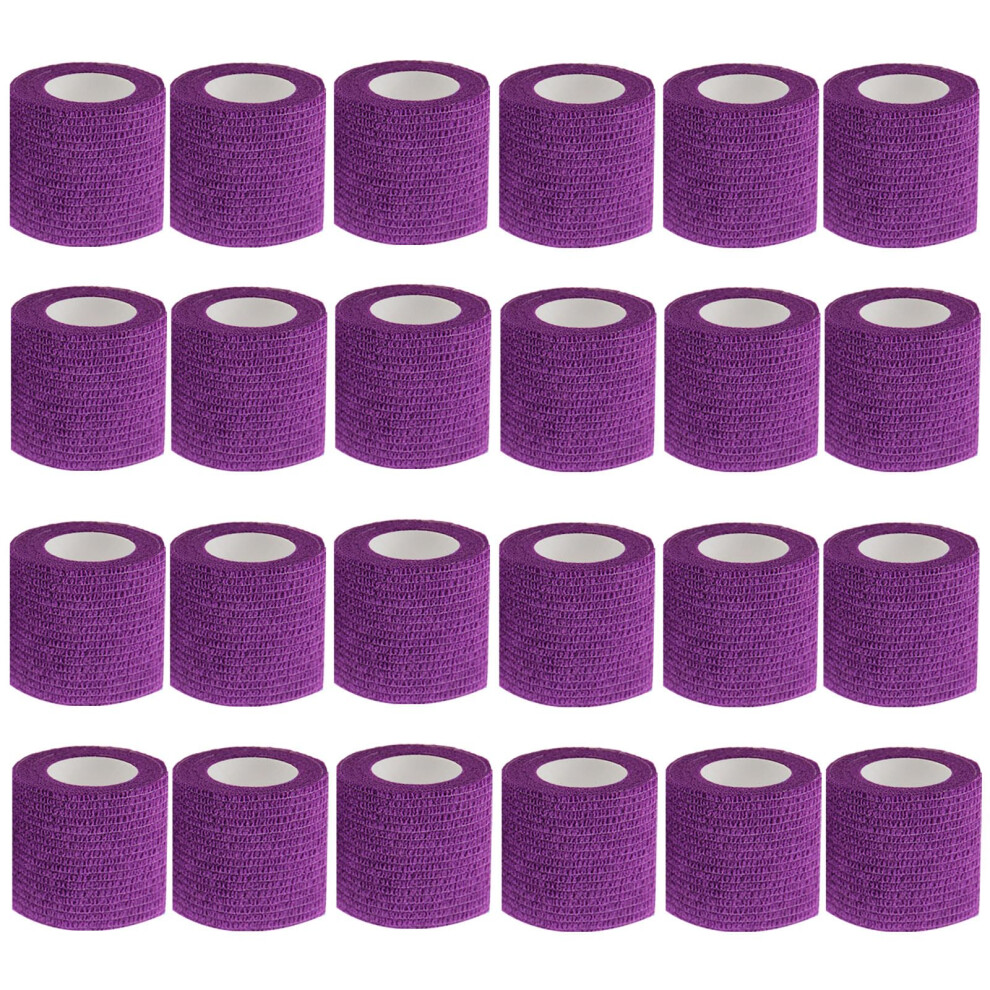 Tattoo Grip Tape 24 Rolls 2.95'x5Yards NonSlip Disposable Cohesive Bandage Wrap for Tattoo Grips