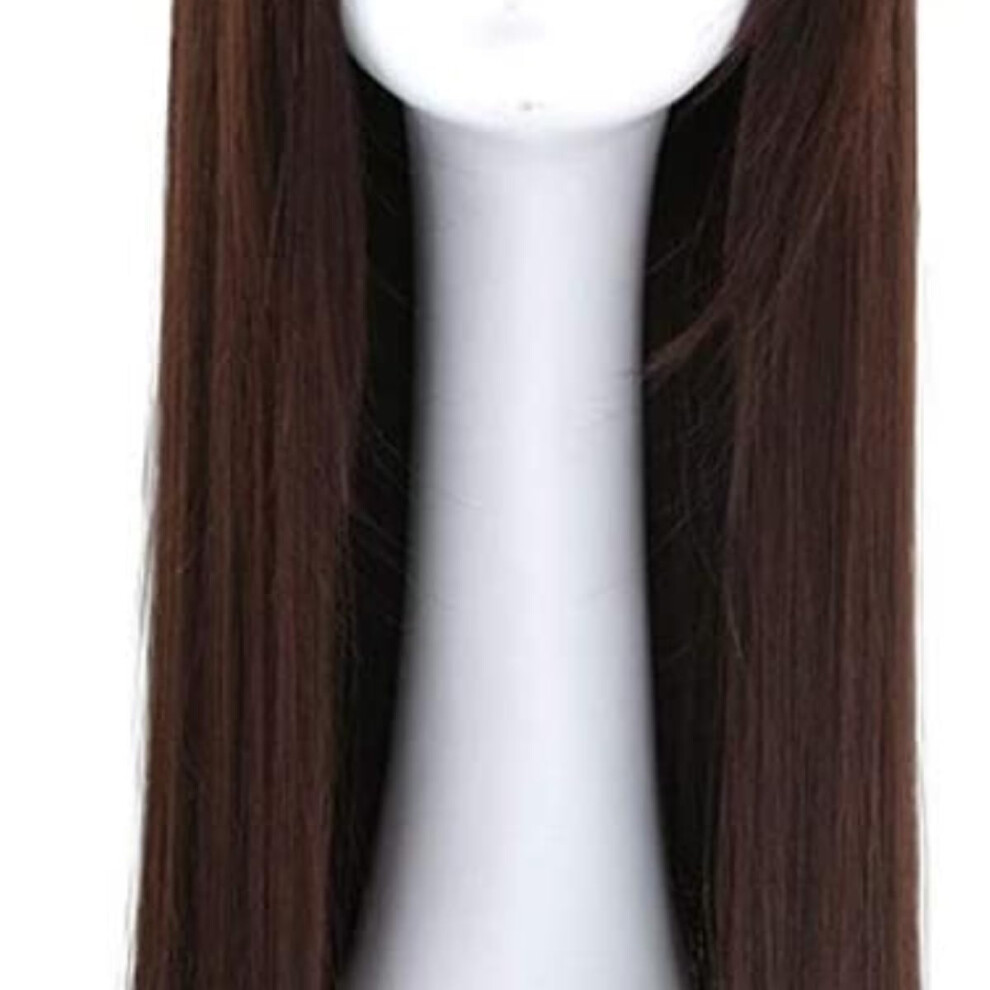 Long Straight Synthetic Wig with Natural Hairline, Heat Resistant 26 Inch Middle Part for Women