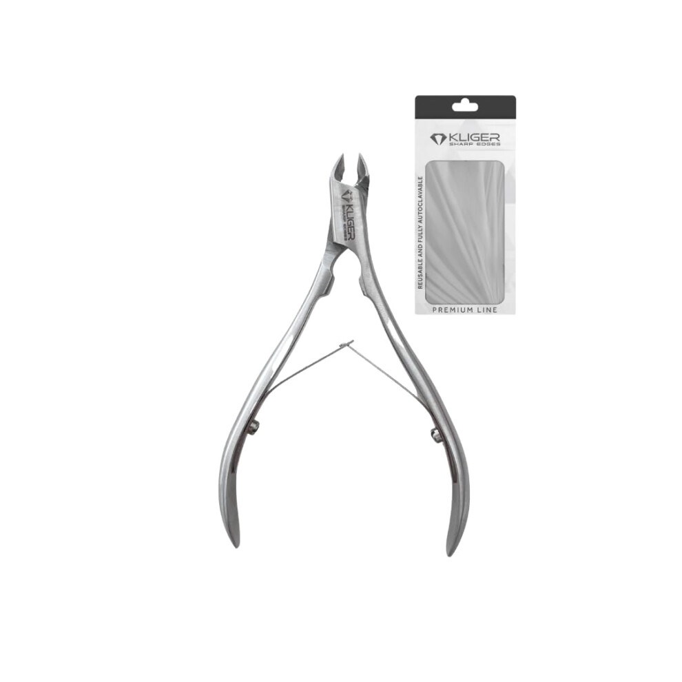 Professional Cuticle Nippers  Carbon Steel HandSharpened Ergonomic Grip Double Spring 5mm Jaw