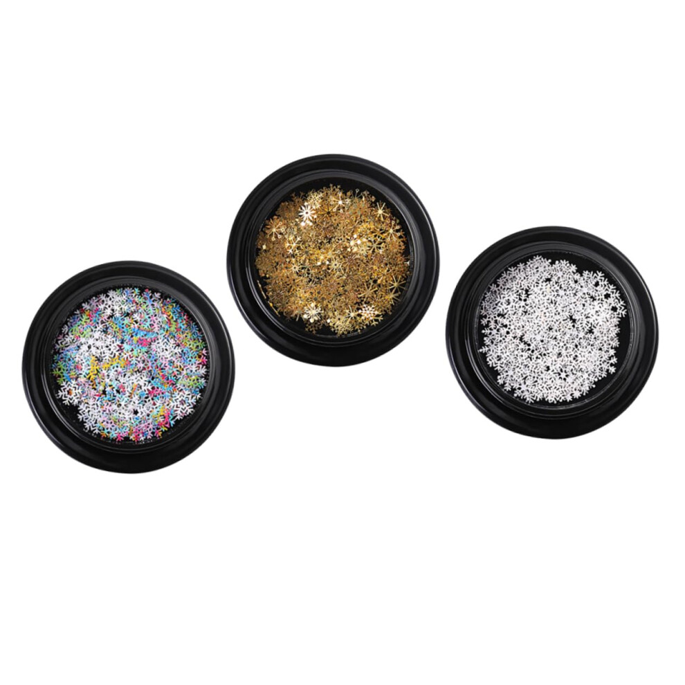 Christmas Nail Art Snowflake Stickers SelfAdhesive Sequins for Winter Manicure and DIY Crafts