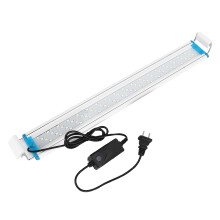 Lampe LED lumineuse pour aquarium avec éclairage à spectre complet et LED blanches et bleues pour aquariums d'eau douce, luminosité réglable et