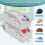 Hat Storage Organizer with Clear Window, Stackable Large Box for Closet, Bedroom, Dorm, Office 4