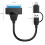 2 em 1  para Cabo USB 3.0  para Disco RíGido Externo Tipo C Adaptador Conversor de 22 Pinos para HDD/SSD de 2,5 Polegadas 3