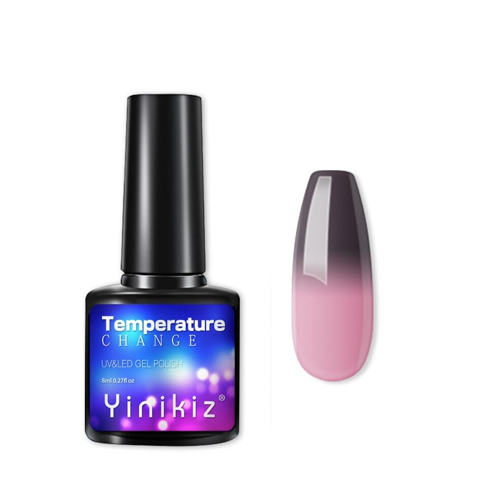 8ml Temperature Color Changing Gel Nail Polish with Holographic Glitter Chameleon Gradient Soak Off for DIY Manicure