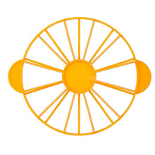 Yellow Round Cake Slicer and Cutter with DoubleSided Design for 10/12 Even Pieces