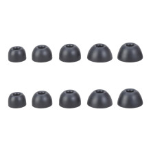 5 paires d'écouteurs intra-auriculaires en Silicone souple,-Noir