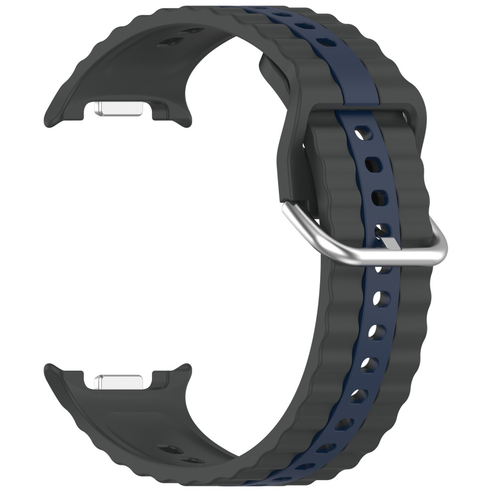 Silicone Smartwatch Straps Skin Friendly-Aclassic Gray Blue Blue,Grey 7627001195547