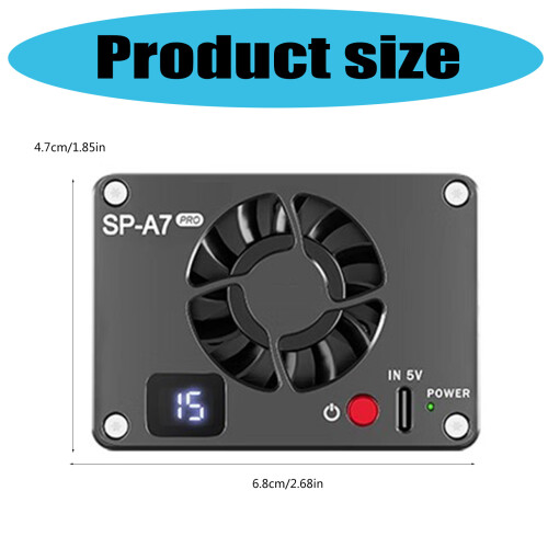 Caméra d'alimentation par batterie, ventilateur de contrôle de 2