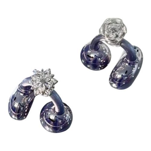 Fleur de cristal rotative, accessoire pour-Une paire deux