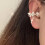 Clip d'oreille papillon en strass scintillants,-Célibataire 4