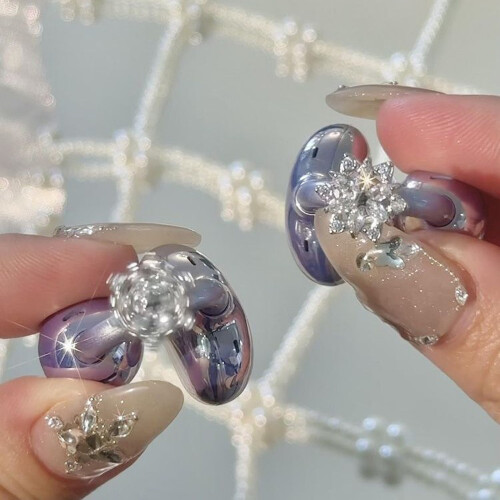 Clip d'oreille réglable Glacials Florals, accessoire-Célibataire 1