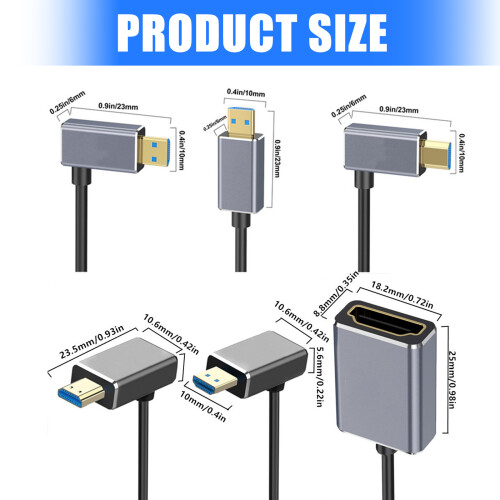2.1 Version Camera Cable 8K Resolution-D male left elbow 1