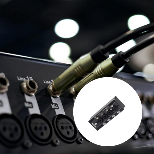 6.5mm 3Pin Balanced Sound Splitter 1 Input 4 Output Splitter for 1