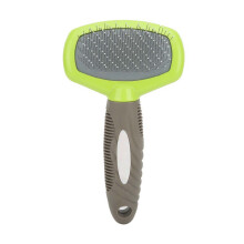 Escova de higiene para cães com cerdas retráteis, cerdas com pontas arredondadas, design seguro e atóxico, pente flutuante com cabo ergonômico