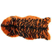Luxury Soft Faux Fur Rug Exotic Tibetan Tiger Design Premium Quality Area Rug Animal Free Fibers Chic Style Decorative Use Durable Machine Tufted Cons
