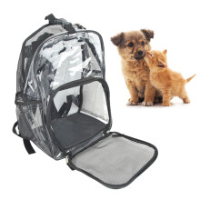 Sac à dos transparent multipoches avec fond renforcé, bretelles rembourrées, imperméable, en PVC transparent, idéal pour l'école, les voyages