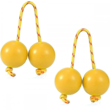 2 paia di sfere ritmiche, strumento shaker Aslatua, sonaglio, compatibile con bambini, adulti, matrimoni, feste, lezioni musicali, giallo