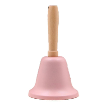 Loud Hand Bell With Wooden Handle Pink Christmas Bell-pink
