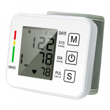 Tensiomètre de poignet haute précision, numérique et rechargeable avec écran LCD rétroéclairé, compatible avec des mesures claires à tout mo