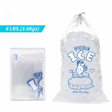Pacote com 100 Sacos de Gelo com Cordão Resistentes a Perfurações, Descartáveis e Recicláveis para Congelador