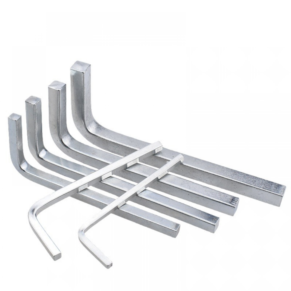 7Pcs Square Head Wrench Set L Shaped Square Key Kit Chromium Vanadium Steel Square Head Screwdrivers, 3-10Mm 9055112654482