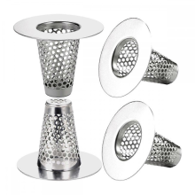 4-teiliges Set Waschbecken-Ablaufsiebe, kompatibel mit Abflusslöchern von 1,2 bis 1,6 Zoll, 1 Zoll kleiner konischer Edelstahl