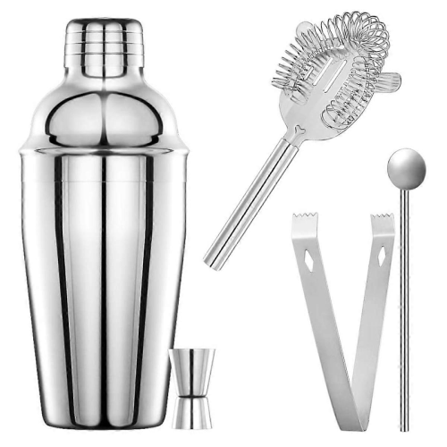 Stainless steel cocktail shaker set (with filter)
