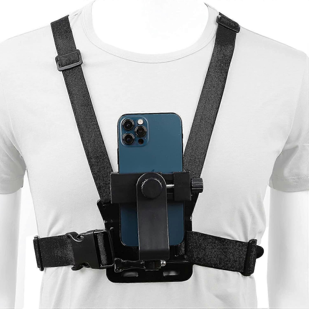 Mobile Phone Chest Mount Harness Strap Holder, Cell Phone Clip Action Camera Pov 9055112655052