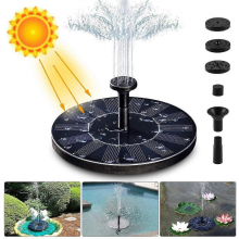 Solar Fountain,1.4w Solar Pond Pump with 4 Effects | Maximum 70cm Height Solar Water Pump | Solar Floating Fountain Pump