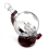 Decantador com design de globo gravado e copo esférico gravado, compatível com bebidas como uísque e bourbon. 3