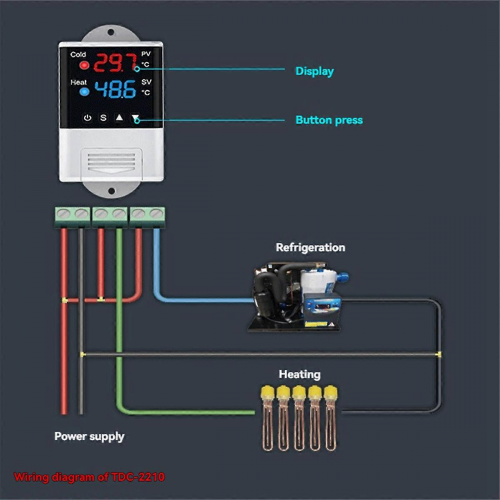 DTC2210 Wireless WiFi Temperature Controller Aquarium Thermostat with Sensor APP Control compatible with Smart 1