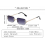Γυαλιά ηλίου SHXX Vintage Rimless ορθογώνια με φιμέ φακούς, χρυσό μεταλλικό σκελετό, συμ 5