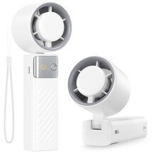 DDHTSAL USB Mini Folding Fan - 4000mAh Rechargeable Portable Fan with Lanyard, 1-199 Multi-speed Control