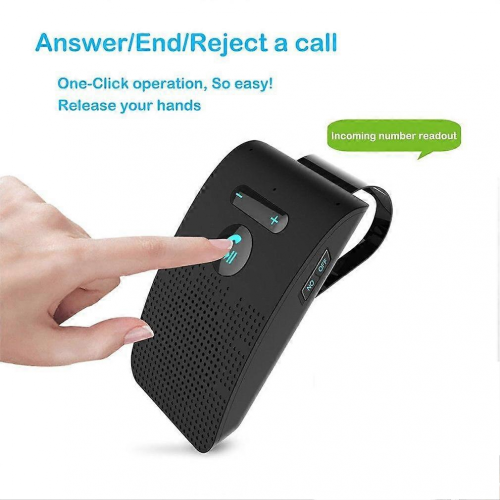 Κιτ αυτοκινήτου Bluetooth Handsfree 5.0 Κλιπ ηλιακού σκίαστρου Ασύρματος δέκτης ήχου Ανο 2