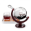 Decantador com design de globo gravado e copo esférico gravado, compatível com bebidas como uísque e bourbon. 5