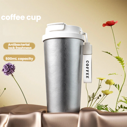 Θερμός διπλής στρώσης από καθαρό τιτάνιο 500ML για επιχειρήσεις, κούπα με υφή, κατ 1