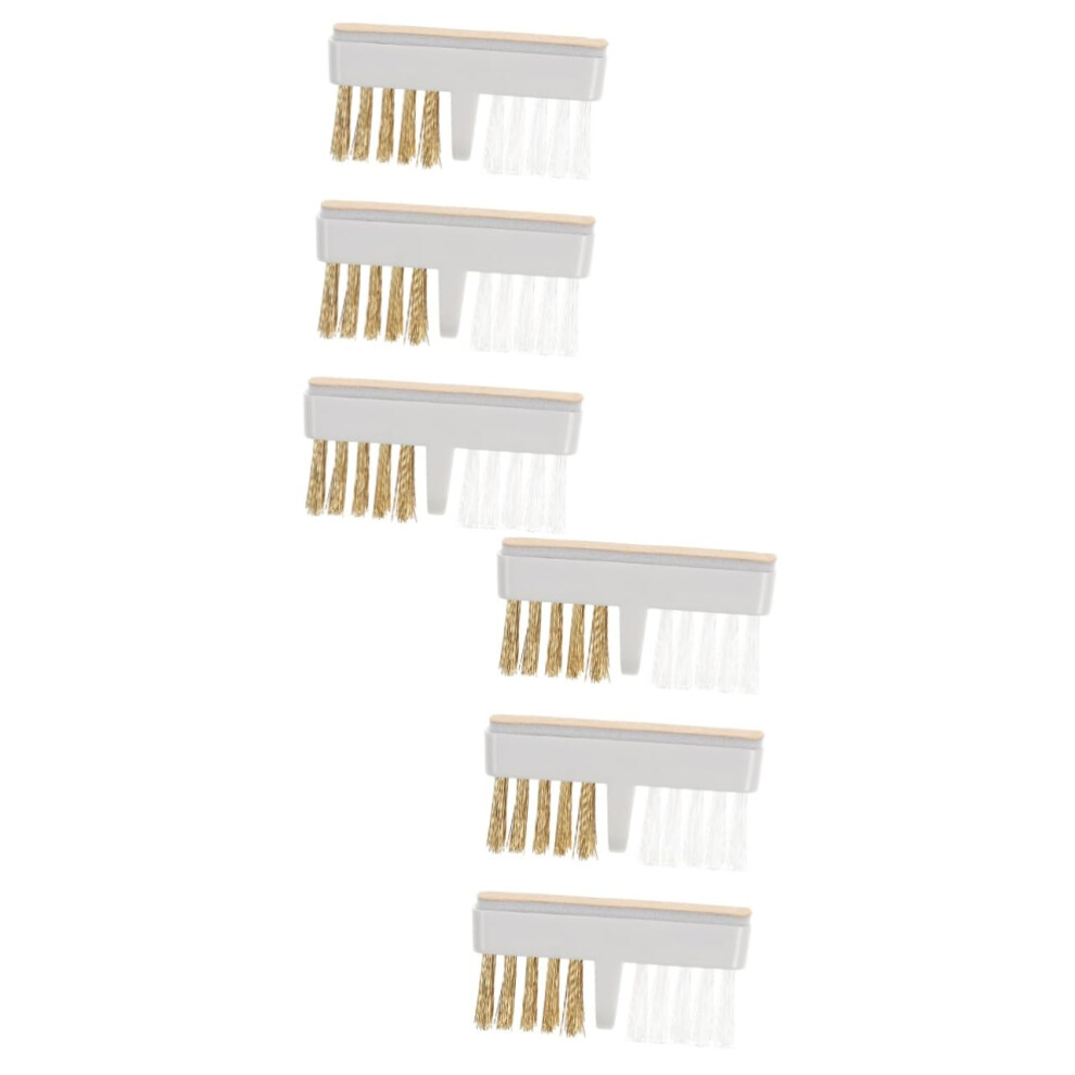6pcs Nail Drill Cleaning Brush with Durable Copper Wire for Professional Manicure Tool Maintenance