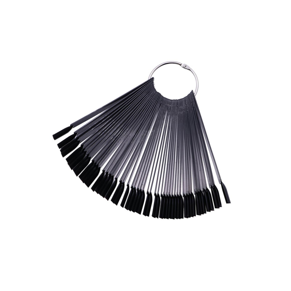 50pcs Nail Display Wheel FanShaped Clear Swatch Chart with Smooth Tips for Salon and DIY Use