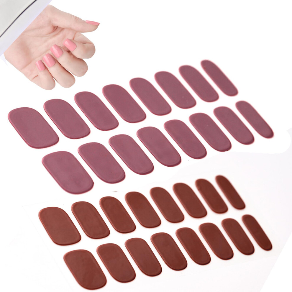 Nail Polish Strips with  Coat, Peel and Stick Gel Nail Stickers Easy Apply Salon Quality Kit